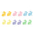 6PC PU BUNNY ASSORTED COLOURS 4X4.5CM