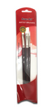 3 Artist Brushes, Nylon Hair, Copper Ferrule