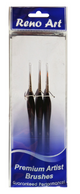 3Pc Golden Synthetic Brush Set, Golden Ferrule