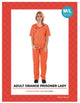 ADULT ORANGE PRISONER LADY COSTUME