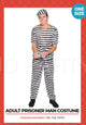 ADULT PRISONER MAN COSTUME