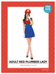 ADULT RED PLUMBER GIRL COSTUME