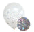BALLOON 30CM 3PK GLTR CONFTI SLVR