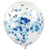 BALLOON 3PK CONFETTI BLUE 30CM