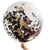 BALLOON 90CM 1PK CONFETTI BLACK ROSE GOLD