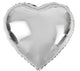BALLOON FOIL 45CM HEART SLVR