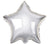 BALLOON FOIL 45CM STAR SLVR