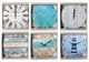 BEACH PRINTED 34CM CLOCK