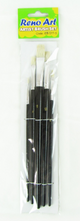 Flat Brush 577, 5Pc Set, Black Handles