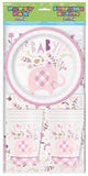 Floral Elephant Baby Shower Pink Party Pack For 8