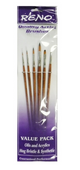 Golden-Brown Synthetic Brush 101, 6Pc