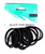 HAIR BANDS - BLACK 12PC DIA 5CM