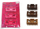 Hair clips pink or brown 3PC