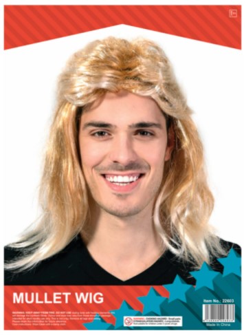 Mens Mullet Wig Dirty Blonde