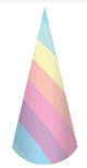 PARTY HAT 8PK UNICORN HORN