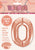 Rose Gold "0" Numeral Foil Balloon 86cm (34")