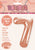 Rose Gold "7" Numeral Foil Balloon 86cm (34")