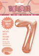 Rose Gold "7" Numeral Foil Balloon 86cm (34")