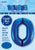 Royal Blue "0" Numeral Foil Balloon 86cm (34")