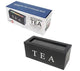 WOOD TEA BOX 3 COMPART BLACK