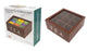 WOOD TEA BOX 9 COMPART BROWN